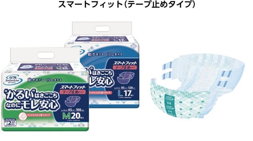 リブドゥコーポレーション リフレスマートフィット テープ止めタイプ L 1セット（102枚：17枚×6パック）[▲][TP] リブドゥコーポレーション リフレスマートフィット テープ止めタイプ S